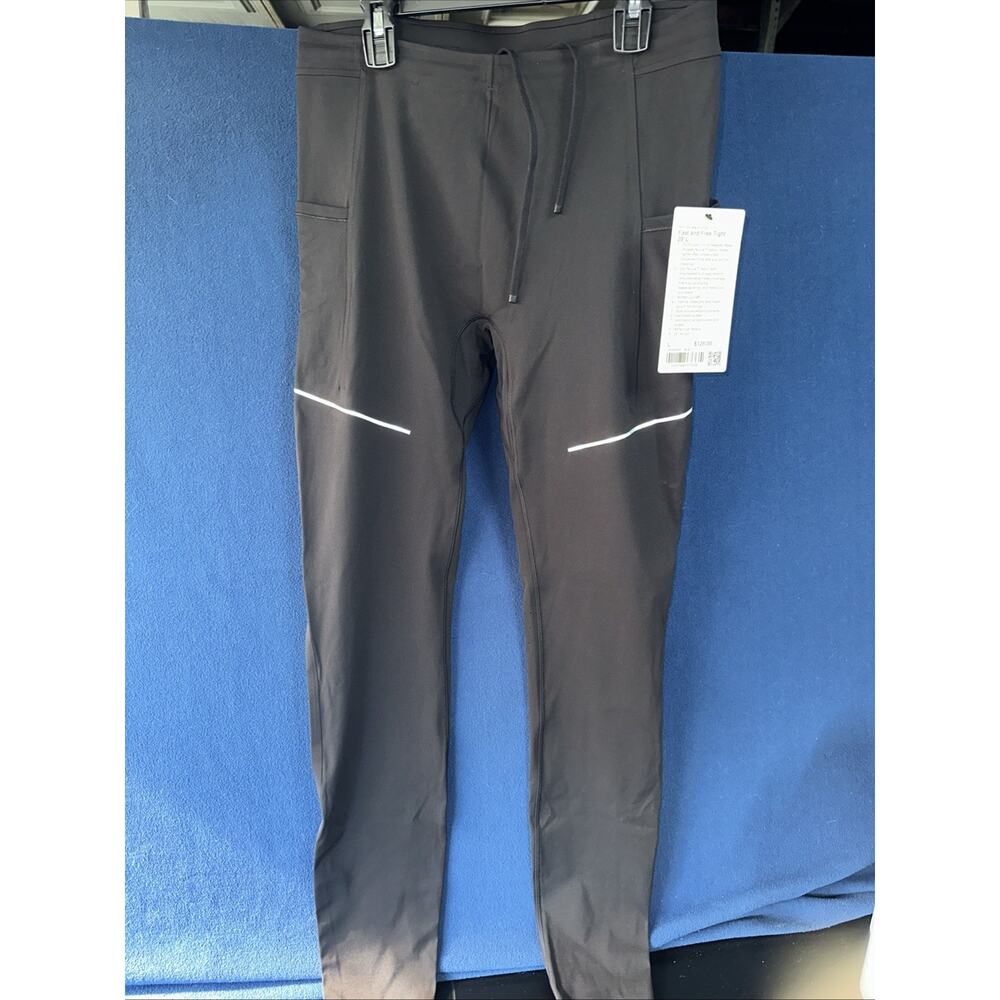 Lululemon Fast Free Tight 28" Sz Large Mens Running Reflective Pants Compression